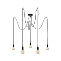 Paulmann Luminaire à suspension NEORDIC KETIL 5 flammes E27 IP20, noir  gradable