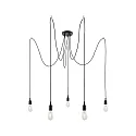 Paulmann Luminaire à suspension NEORDIC KETIL 5 flammes E27 IP20, noir  gradable