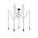 Paulmann Luminaire à suspension NEORDIC KETIL 5 flammes E27 IP20, noir  gradable