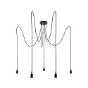 Paulmann Luminaire à suspension NEORDIC KETIL 5 flammes E27 IP20, noir  gradable