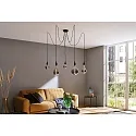 Paulmann Luminaire à suspension NEORDIC KETIL 5 flammes E27 IP20, noir  gradable