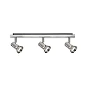 Spot TEJA 3 flammes GU10, nickel satiné gradable