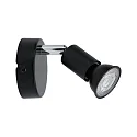 Paulmann Spot CAROLINA à 1 flamme GU10 IP44, anthrazit, chrome gradable