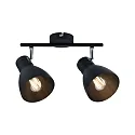 Paulmann Spot DAVY à 2 flammes E27, chrome, noir mat gradable
