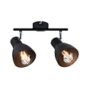 Paulmann Spot DAVY à 2 flammes E27, chrome, noir mat gradable