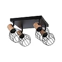 Spot LANKA 4 flammes E14, noir  gradable