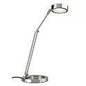 Paulmann Lampe de bureau ZED avec interrupteur, réglable, avec tablette, fer brossé 