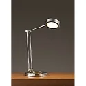 Paulmann Lampe de bureau ZED avec interrupteur, réglable, avec tablette, fer brossé 