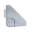 Embout DELTA lot de 2, aluminium mat
