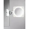 Paulmann Miroir avec éclairage BELA LED 3 fois, avec interrupteur, avec bras articulé, avec prise de courant, réglable IP44, chrome