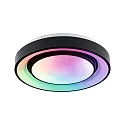 Applique et plafonnier RAINBOW DYNAMIC petit, Tunable White, RGB IP20, noir , blanche gradable