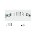 Paulmann Connecteur d'angle MAXLED STRIPE avec prise de courant, lot de 4, blanche
