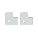 Connecteur d'angle MAXLED STRIPE avec prise de courant, lot de 4, blanche