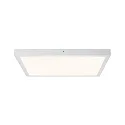 Applique et plafonnier LUNAR LED grand, angulaire, commutable, blanc mat 