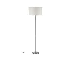Paulmann Lampadaire TESSA avec interrupteur, avec abat-jour E27, crème, fer brossé gradable