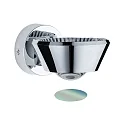 Paulmann Luminaire mural SABIK LED haut bas, avec optique de lentille IP44, chrome gradable