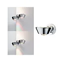 Paulmann Luminaire mural SABIK LED haut bas, avec optique de lentille IP44, chrome gradable