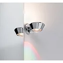 Paulmann Luminaire mural SABIK LED haut bas, avec optique de lentille IP44, chrome gradable