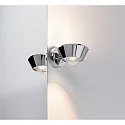 Paulmann Luminaire mural SABIK LED haut bas, avec optique de lentille IP44, chrome gradable