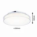 Paulmann wall and ceiling luminaire LUENA IP44, chrome, mat 