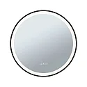 Paulmann mirror with lighting MIRRA LED Ø 59CM round, CCT Switch, with touch dimmer, with heating function IP44, mat, black dimmable
