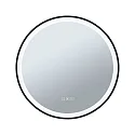 Paulmann mirror with lighting MIRRA LED Ø 59CM round, CCT Switch, with touch dimmer, with heating function IP44, mat, black dimmable