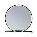 Paulmann Miroir avec éclairage MIRO Ø 50CM rond, avec carde, Tunable White, avec tablette IP44, noir mat 