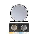 Paulmann Miroir avec éclairage MIRO Ø 50CM rond, avec carde, Tunable White, avec tablette IP44, noir mat 