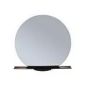 Miroir avec éclairage MIRO Ø 50CM rond, sans cadre, Tunable White, avec tablette IP44, noir mat 