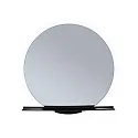 Paulmann Miroir avec éclairage MIRO Ø 50CM rond, sans cadre, Tunable White, avec tablette IP44, noir mat 