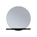 Paulmann Miroir avec éclairage MIRO Ø 50CM rond, sans cadre, Tunable White, avec tablette IP44, noir mat 