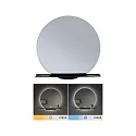 Paulmann Miroir avec éclairage MIRO Ø 50CM rond, sans cadre, Tunable White, avec tablette IP44, noir mat 