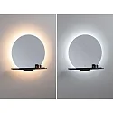 Paulmann Miroir avec éclairage MIRO Ø 50CM rond, sans cadre, Tunable White, avec tablette IP44, noir mat 