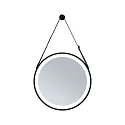 Paulmann Miroir avec éclairage MIRO Ø 40CM rond, Tunable White, avec kit de suspension IP44, noir mat 