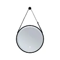 Paulmann Miroir avec éclairage MIRO Ø 40CM rond, Tunable White, avec kit de suspension IP44, noir mat 