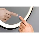 Paulmann Miroir avec éclairage MIRO Ø 40CM rond, Tunable White, avec kit de suspension IP44, noir mat 
