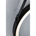 Paulmann Miroir avec éclairage MIRO Ø 40CM rond, Tunable White, avec kit de suspension IP44, noir mat 