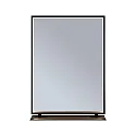 Miroir avec éclairage MIRO 45 X 60CM angulaire, Tunable White, avec tablette IP44, noir mat 