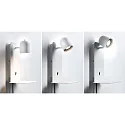 Paulmann Lampe de lecture MALENA avec connexion USB GU10 IP20, blanche 