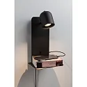 Paulmann reading lamp MALENA with USB connection GU10 IP20, black 