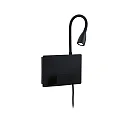 Lampe de lecture HALINA LED avec connexion USB IP20, noir 