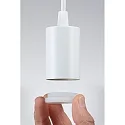 Paulmann Luminaire à suspension RAVI IP44 réglable E27 IP44, blanche