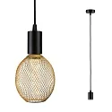 Paulmann Luminaire à suspension RAVI IP44 réglable E27 IP44, noir