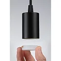 Paulmann Luminaire à suspension RAVI IP44 réglable E27 IP44, noir