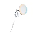 Miroir avec éclairage MASUA IP44 - 3X ZOOM 3 fois, rond, avec bras flexible, CCT Switch, inclinable IP44 / IP20, chrome 