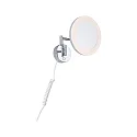 Paulmann Miroir avec éclairage MASUA IP44 - 3X ZOOM 3 fois, rond, avec bras flexible, CCT Switch, inclinable IP44 / IP20, chrome 