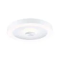 Applique et plafonnier VOLEA Ø 40CM direct / indirect IP44, argent, blanche gradable