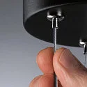 Paulmann Suspension pendulaire VOLEA 3 fois, réglable, noir, argent