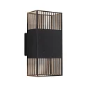 Luminaire mural d'extérieur THARIN haut / bas, angulaire, réglable IP44, noir 