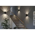 Paulmann Luminaire mural d'extérieur THARIN haut / bas, angulaire, réglable IP44, noir 